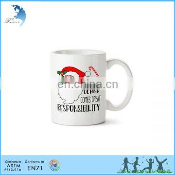 Christmas custom printing porcelain coffee ceramic enamel porcelain mug