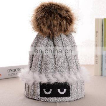 Funny weaven women hats ear cap for girl lady with lining