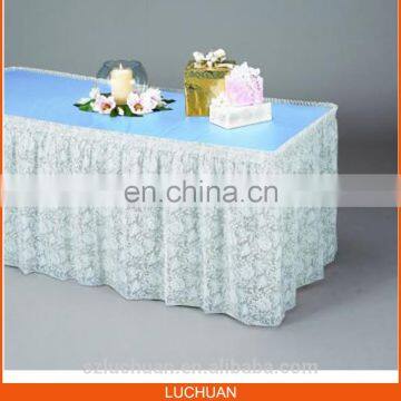 Fashion High Grade Transparent Lace Wedding Table Skirts Decoration photo-2