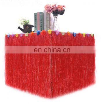 Hawaiian Table Skirt Luau Hibiscus Table Hula Skirt photo-4