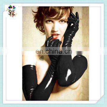 Adult Wet Look Fetish Costume Womens PVC Leather Sexy Gloves HPC-0914