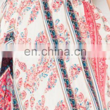 New Fashion Skirt in Red Print Boho Long Maxi Skirt, Latest Long Skirt Design photo-5