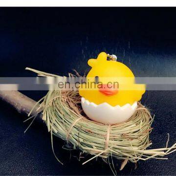 Vinyl Glue Eggshell Rooster Fashion Key Chain Ring Keyfob Bag Pendant Charms photo-3