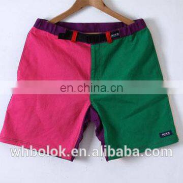 Fashionable mens short pants block colors cotton pants trousers shorts cargo pants
