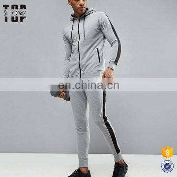 China suppliers zip front latest design velour tracksuit men