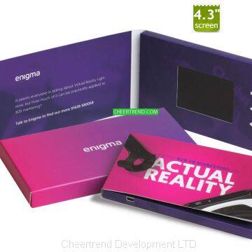 Best Quality Hardcover A5 Brochure 4.3 Inch TFT Lcd Video Greeting Card, Lcd Video Cards, Video Brochure photo-5