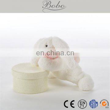 Natural quality cuddle stuffed short plush rabbit toy