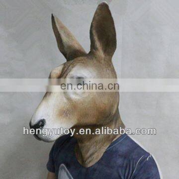 Realistic Animal Fancy Dress Rubber Latex Kangaroo Mask