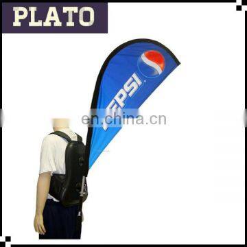 Advertising backpack teardrop flag for PEPSI,backpack walking flag for outdoor activities