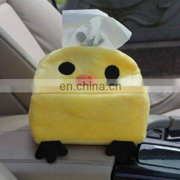 custom Cheap promotional plush tissue box animal plush tissue case cover for living room, office or car