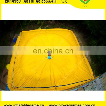 2017 yellow high jump inflatable jump pad for adult air bag