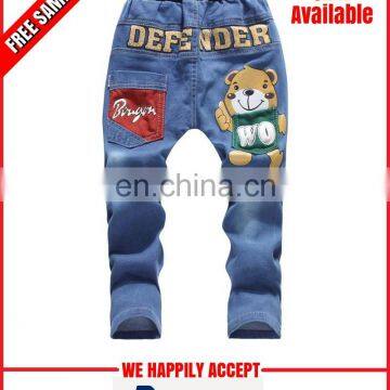 Custom printed children jeans at wholesale