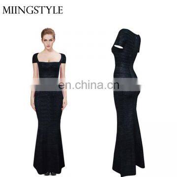 woman bodycon cap sleeve maxi party dress , latest dress designs bandage maxi dress women 2016