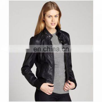 leather fashion jacket for women