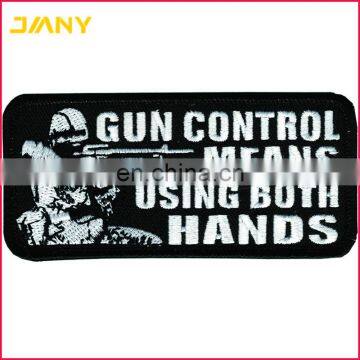 Custom Sew or Iron-on Gun Embroidered Manufacturer Patches