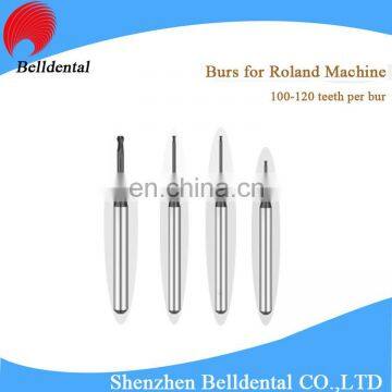 CAD CAM System DLC Coating Dental Zirconia Milling Burs for Roland
