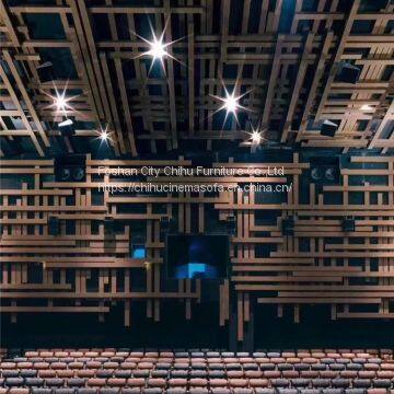 Hot Sale Fixed Back Leather Movie Theater Cinema Sofa photo-4