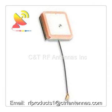 Active Internal GPS Antenna 25*25mm Patch Ceramic GPS Antenna 1575.42MHz with u.fl mounting