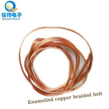 We Can Supply 8MM Flat Wire Width Enameled Copper Braid Belt Red Copper Braid Belt photo-4