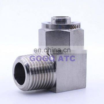 Quick Coupler ZG1/4'',O.D 6mm Male Thread PU Nylon Tube Fast Twist Hose Stainless Steel 304 L Type Connector Tank Pipe Fitting photo-3
