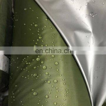 Factory supplier silver coated 100% Polyester 190t waterproof Taffeta fabric for umbrella raincoat car cover