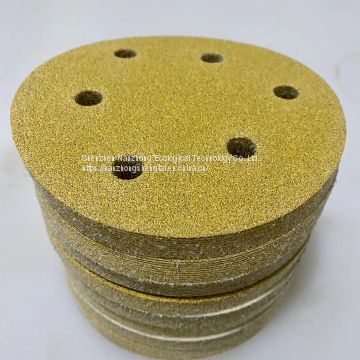 100pcs/box Special flocking sandpaper for automobile rust removal, high quality 8-hole yellow sandpaper