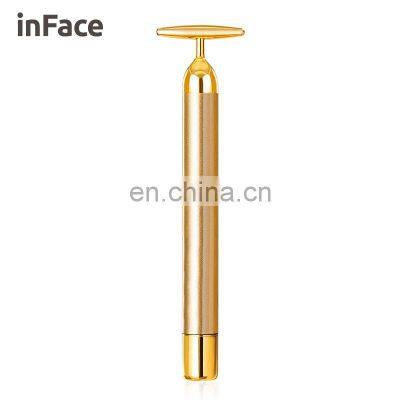 InFace Gold-plated Massage Stick Head Acupressure Tighten Skin Massage IPX7 Waterproof 24K Gold Beauty Bar