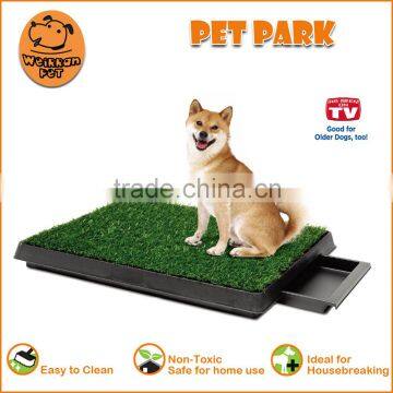 (1001) Pet park deluxe 3-piece dog relief system sythetic grass pet potty