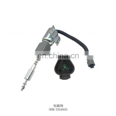 3354943 Excavator solenoid valve for electric parts  fuel Shut Off /stop Solenoid valve