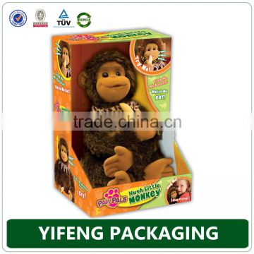 CUSTOMIZED MADE TOYS PACKING PAPER BOX WITH PVC WINDOW ON THE TOP