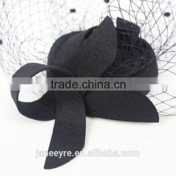 New Design Women 100% Wool Felt Hat/Chuch Hat With Veil photo-5