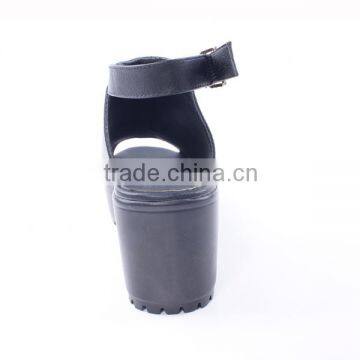 Wholesale Platform Woman Slingback Chunky Heel Buckle Sandals New Design photo-5