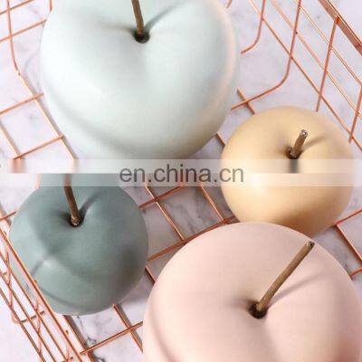 Ceramic Apple Decoration Porcelain Artificial Fruit Ornaments