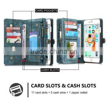 Smart mobile phone case card holder wallet for iphone 6 plus