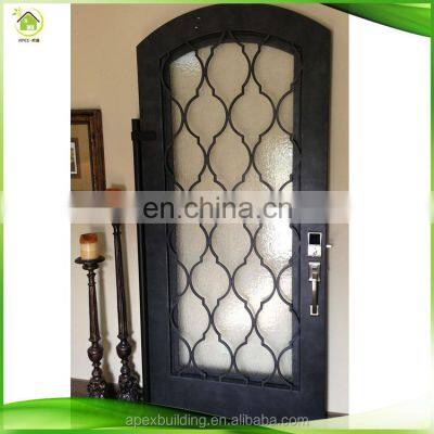 Simple Design Apartment Wrought Iron Gates Single Entry Patio Doors photo-5