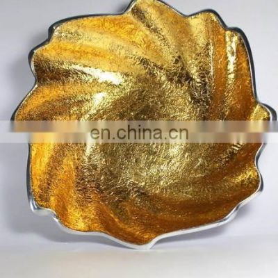 flower design gold bowl