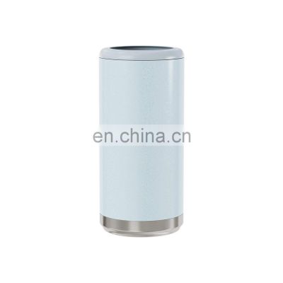 24oz suction coated vacuum insulated double wall slim vacuum beer metal can cooler stainless steel