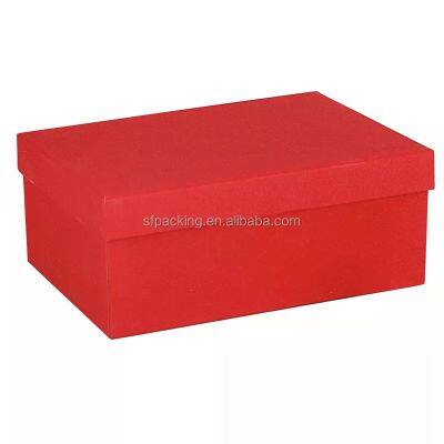 rigid paper gift packaging decorate storage shoe box with lid