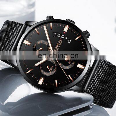 CRRJU 2222 Men Quartz Watches Calander Waterproof Sport WristWatch Army Chronograph Heavy Fashion Male Clock