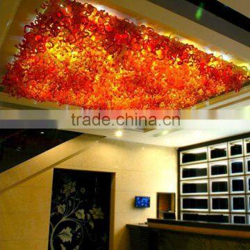 Blowing Glass Square Chandelier for Hotel