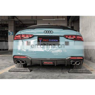Rear Bumper Diffuser Perfect Fitment Aerodynamic 100% Dry Carbon Fiber Material Rear Bumper Diffuser For AUDI A5 S5 B9.5(21)