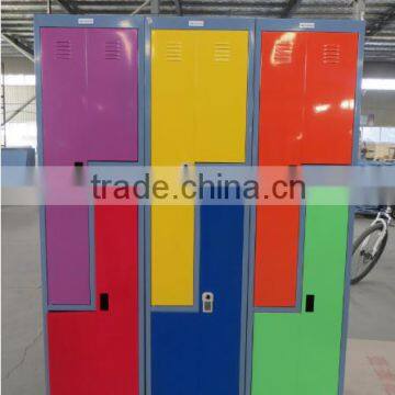 (DL-SL1) Colorful Customized Commercial Office Furniture Z Shape Steel Locker, L Shape Metal Locker, Slant Steel Locker photo-4