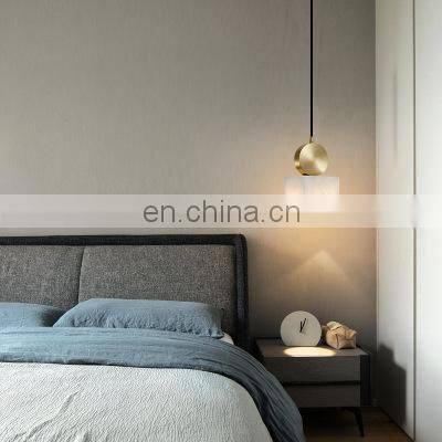 Vintage Retro Single Head Shape Light Single Chandelier Creatives Lighting Marble Hanging LED Lamps photo-4