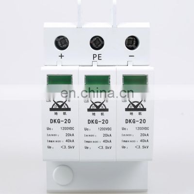 PV type CE certificate 3P 1000V 40ka  2p Solar DC Surge Protector solar system SPD pv dps spd surge protective device