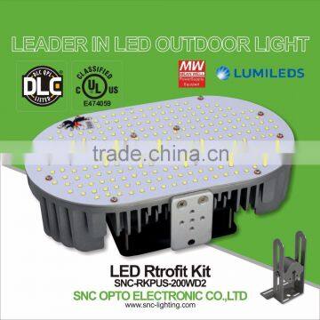 UL DLC Temperature Control Protection 200w LED Shoebox Retrofit Kit