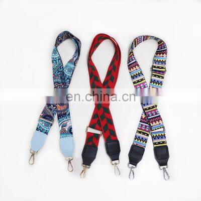 China's Suppliers Smooth Soft Jacquard Bag Strap Belt Crossbody Shoulder Bag Straps With Clear Patterns