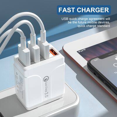 Опт от завода. Бесплатный дизайн логотипа. Зарядное устройство для стенки USB-C с несколькими портами USB photo-5