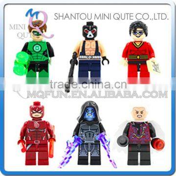 Mini Qute DECOOL 6pcs/set Marvel Avenger super hero spiderman superman building block action figure educational toy NO.0192-0197