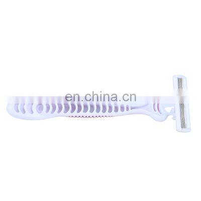 3PCS/Pack 3 Blades Disposable Women Hair Remove Razor Stainless Steel Ladies Bikini Razor Rubber Handle Lubricant Strip KL3-05W photo-3