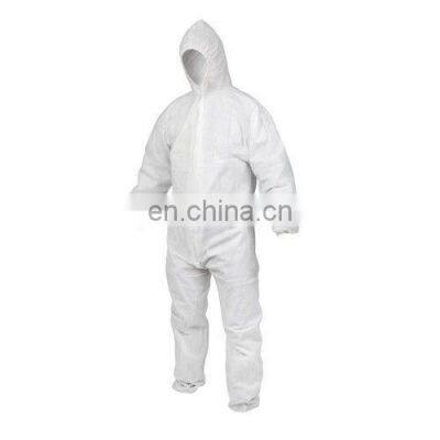 Durable PP non woven disposable hood coverall suit safety coveralls ppe microporus breathable coveralls